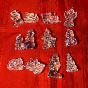 Clear Christmas Ornaments Set